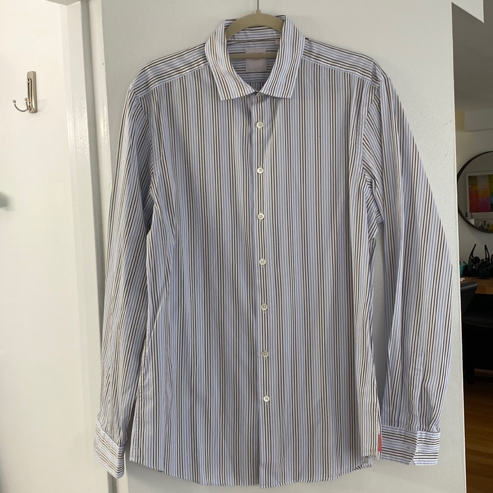 Never worn perfect condition PINK men’s dress shirt, size L